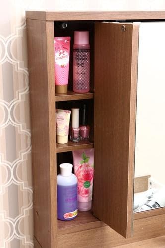 【新品・送料無料】ドレッサー（三面鏡）　スツール付き　ＭＢＲ