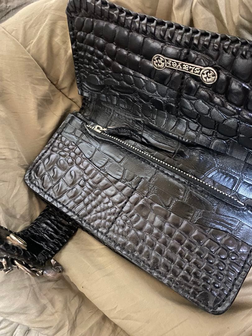 メンズ長財布スカル