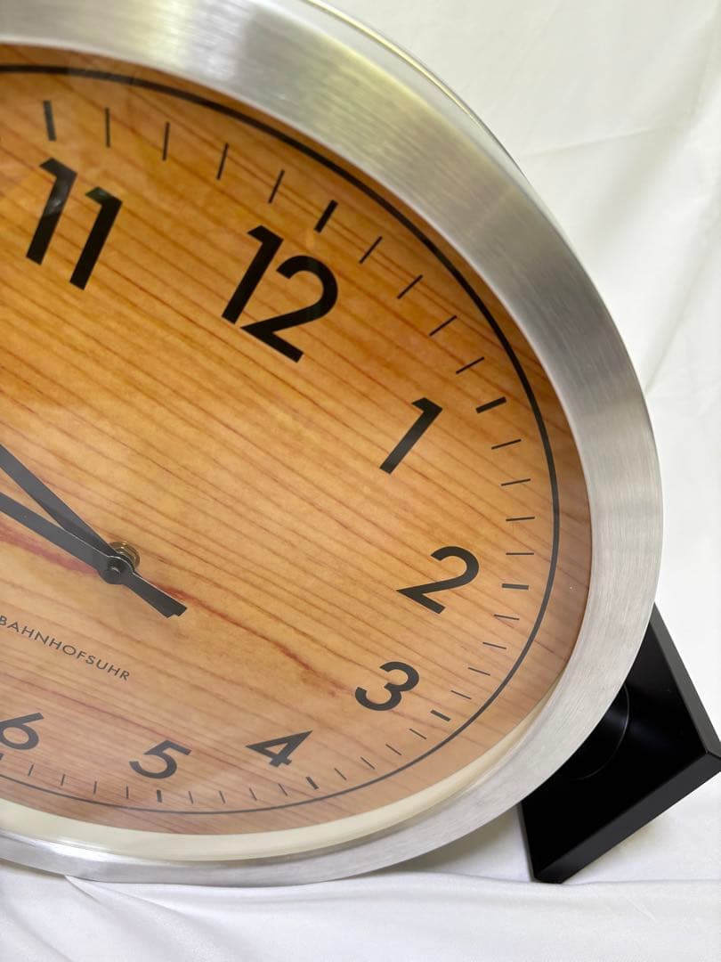 【新品未使用】インターフォルム　フランクリントン　両面時計　壁掛け　置き時計