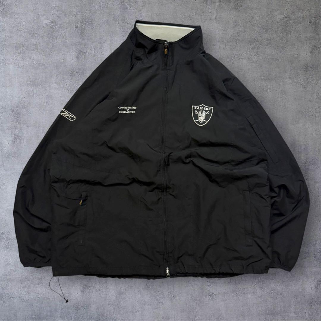 Reebokリーボック × RAIDERSレイダースNFLナイロンジャケット