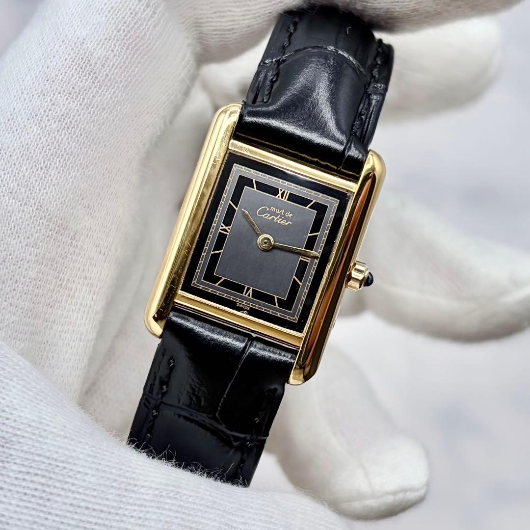 【極美／良稼働】カルティエ マストタンク SM ヴェルメイユ 極上個体 純正尾錠