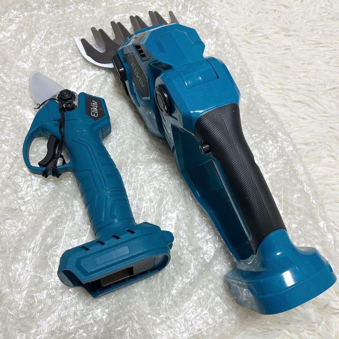 新品 ポールヘッジトリマー 高枝切り剪定バサミ 電動芝生バリカン バッテリー2個