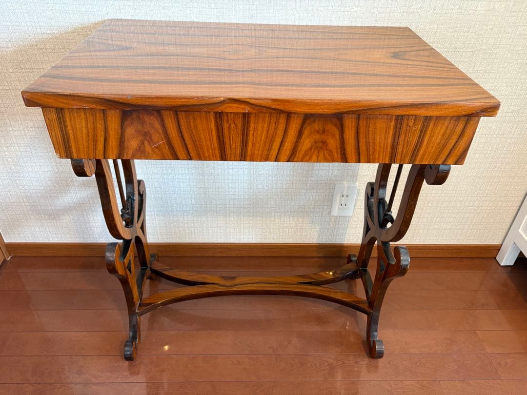 アンティーク　コンソールテーブル　引出し付き