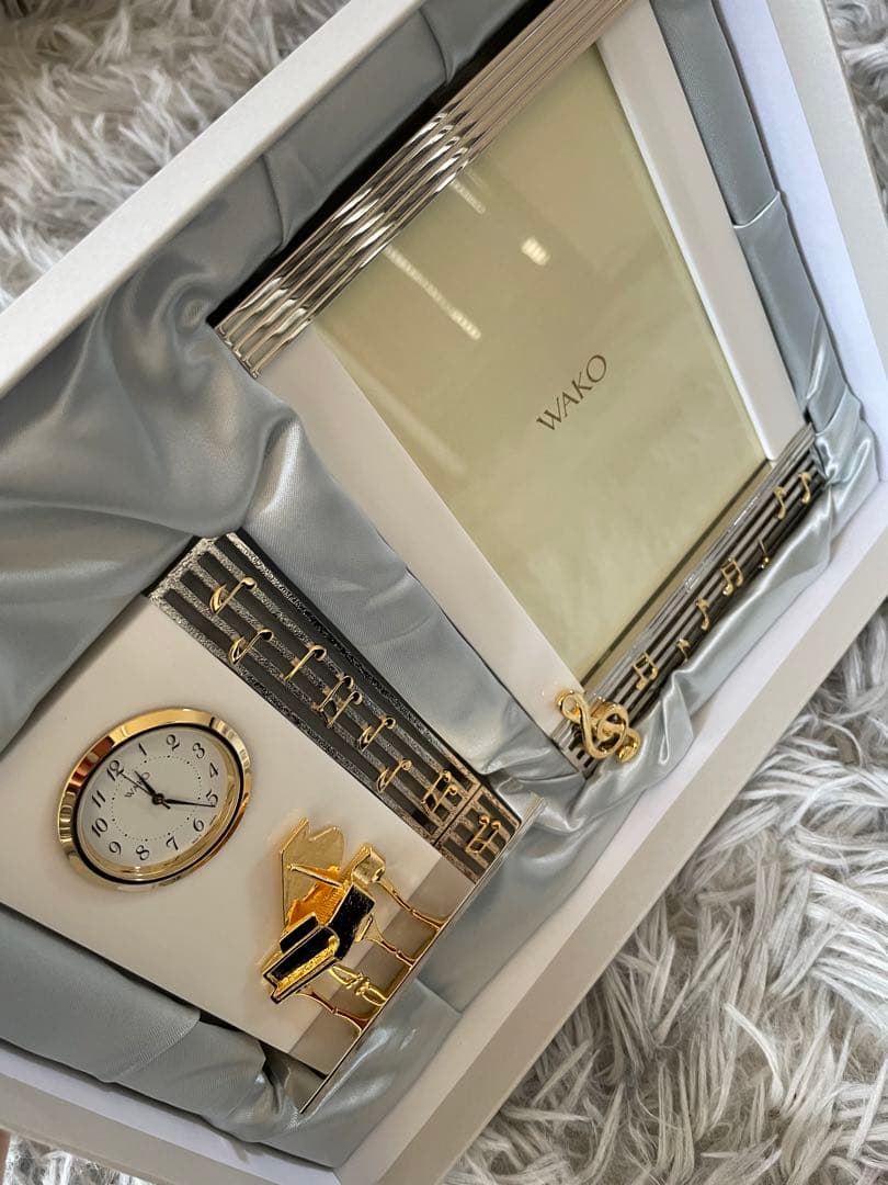 WAKO 時計＆写真立て(音符)