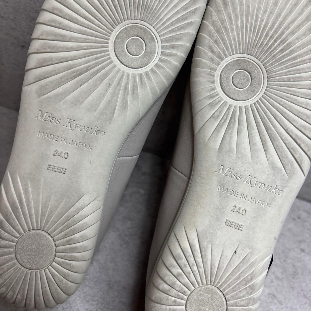 極美品！ミスキョウコ miss Kyouko 甲ストラップ パンプス レザー