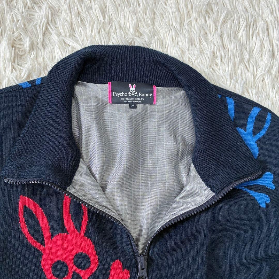 サイコバニー ジップ ニットジャケット 蓄熱　スカルラビット　Mサイズ