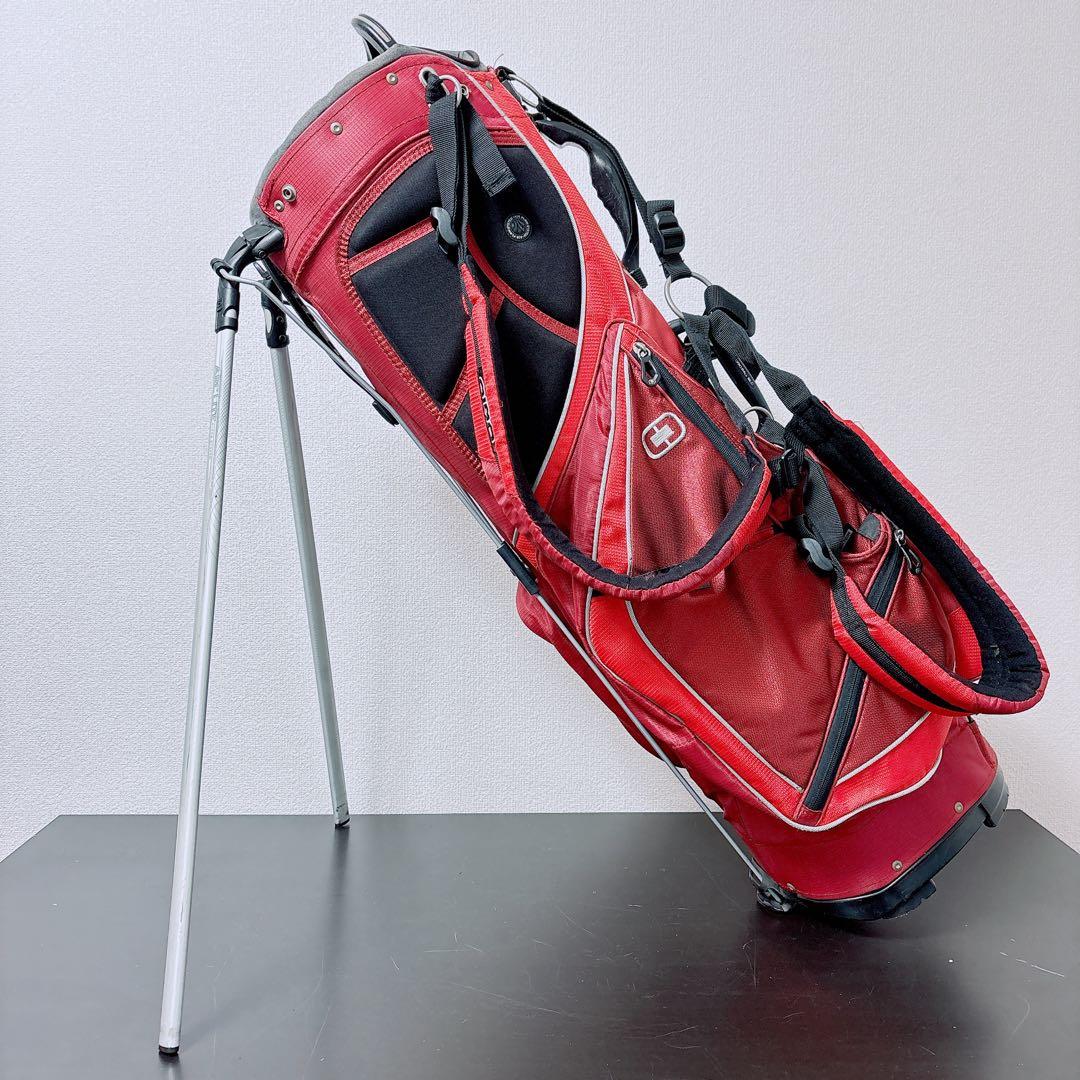 OGIO GROM スタンド式キャディバッグ 8分割 9.5型 レッド グロム