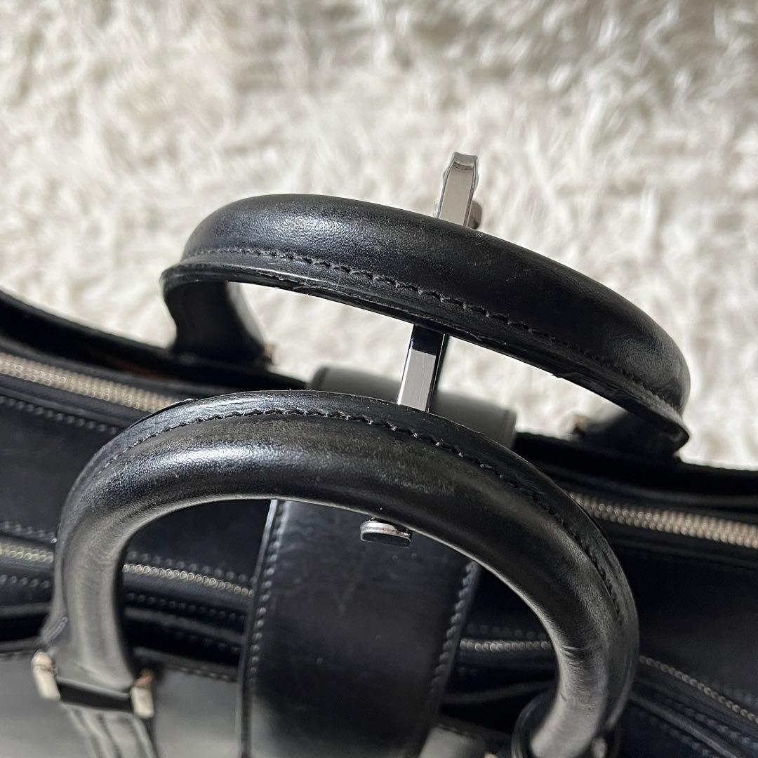 万双 マンソウ　ショルダーバッグ　ブライドル　2way ブリーフケース 黒