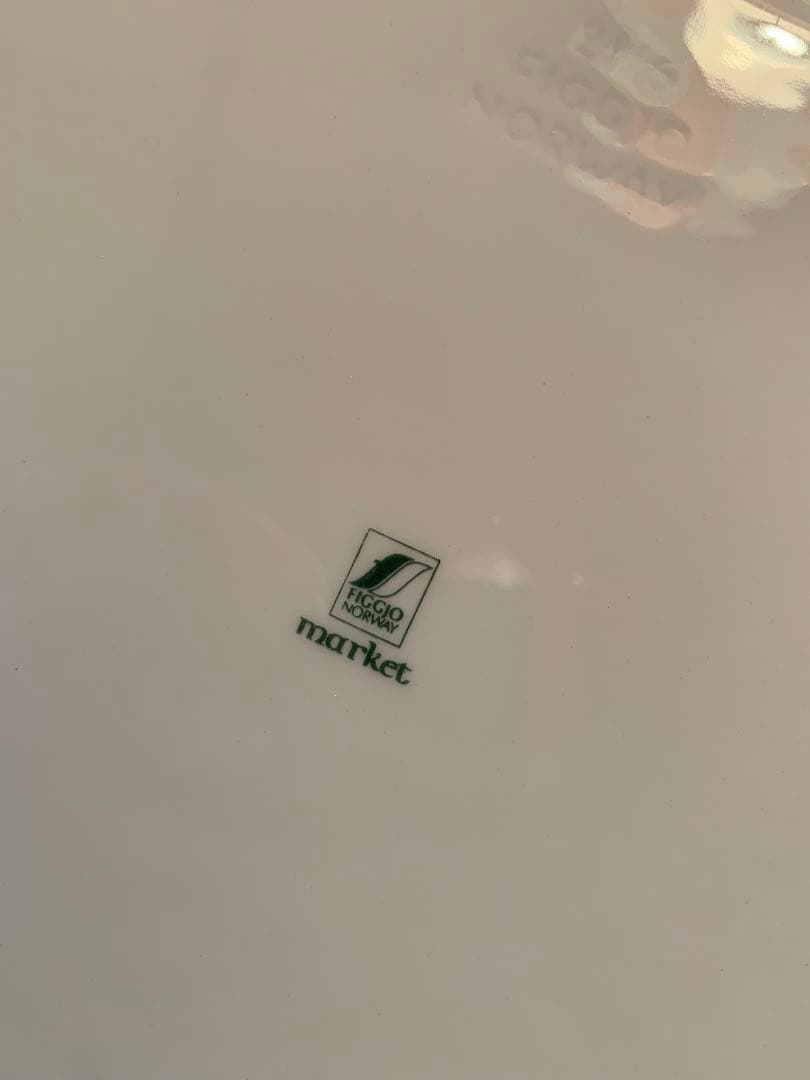 北欧ビンテージ　figgjo フィッギオMarket柄の横幅40㎝の大皿！