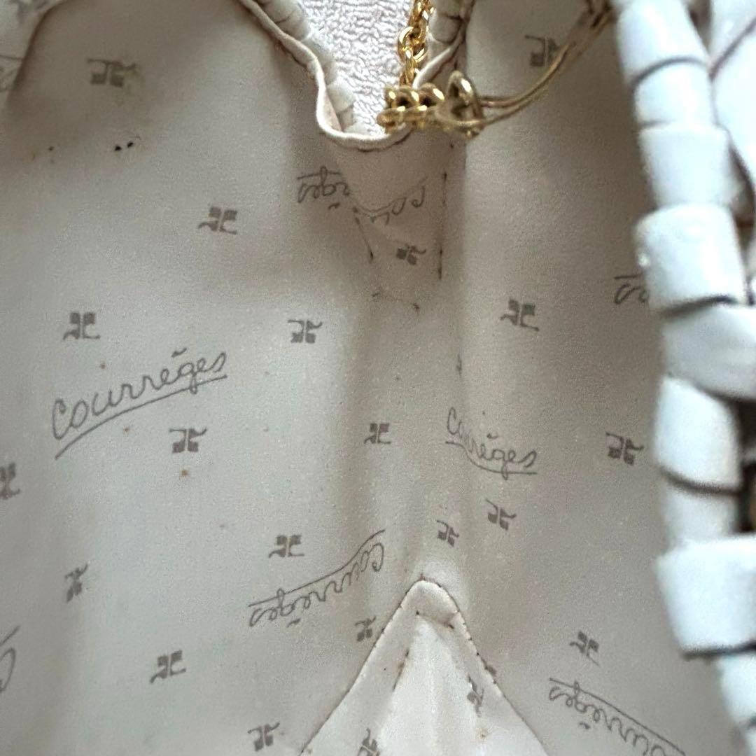 クレージュ かごバッグ Courreges チェーン ショルダー バッグ ハート