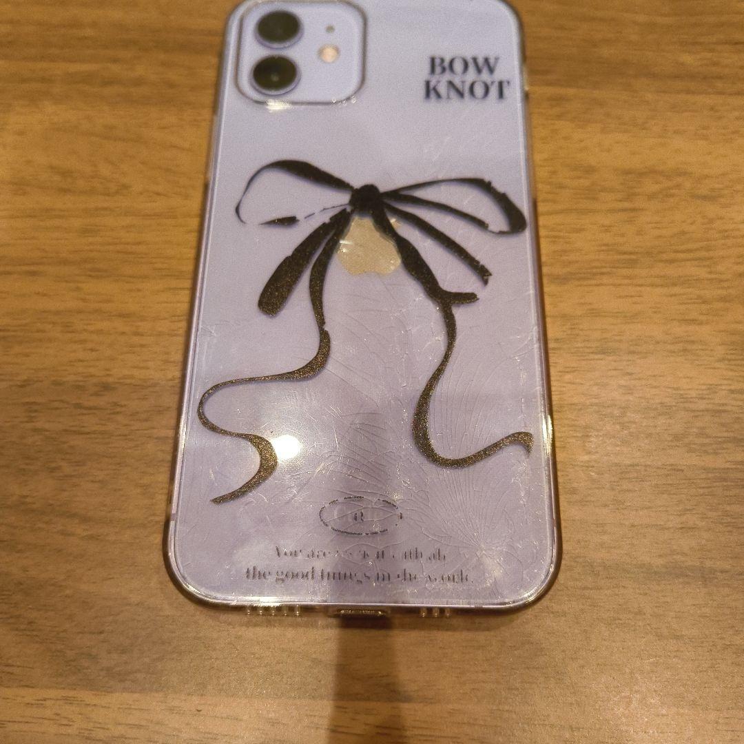 iPhone 12 リボンデザインケース付き