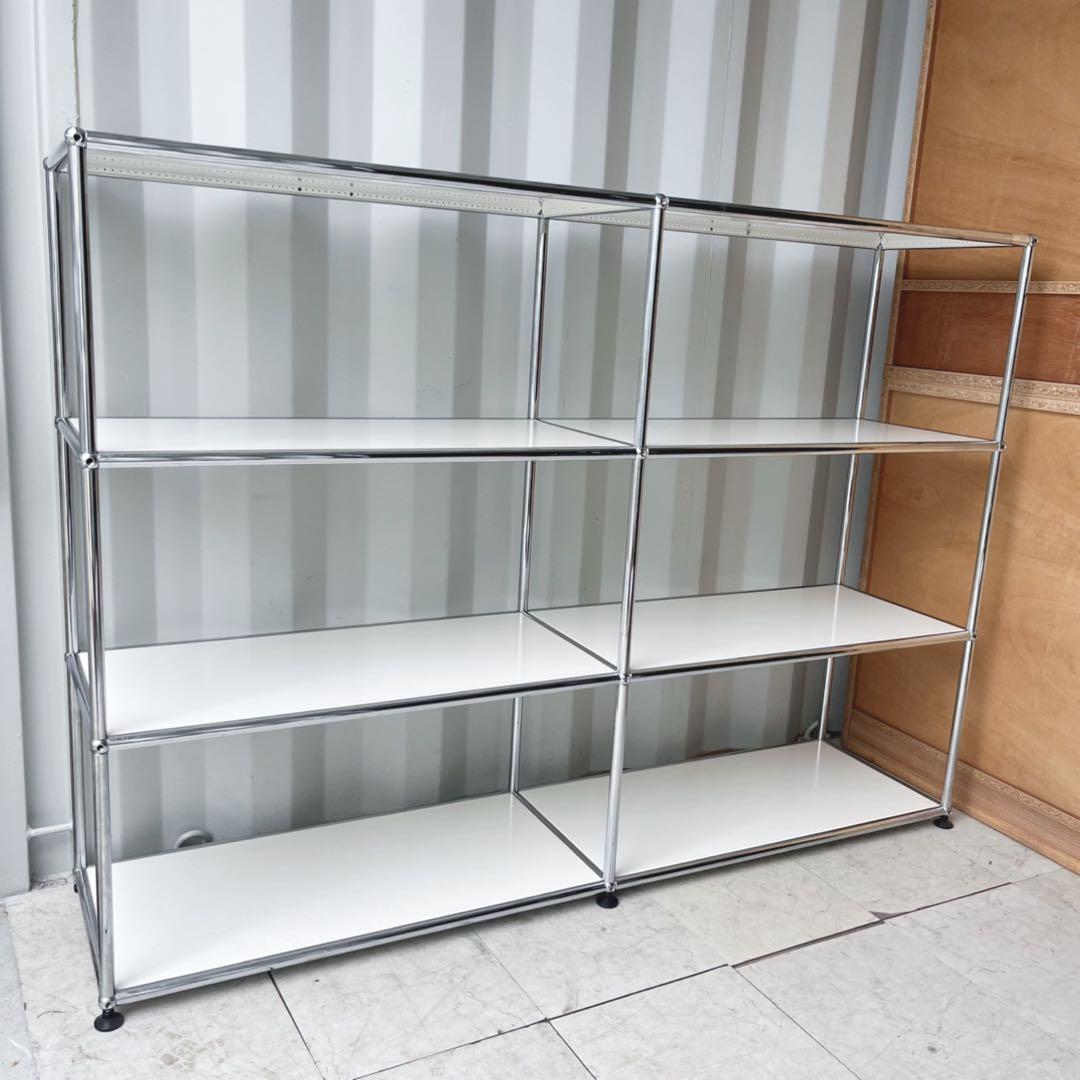 取付無料！USMハラー 2列3段 ピュアホワイトオープンシェルフ サイドボード✨