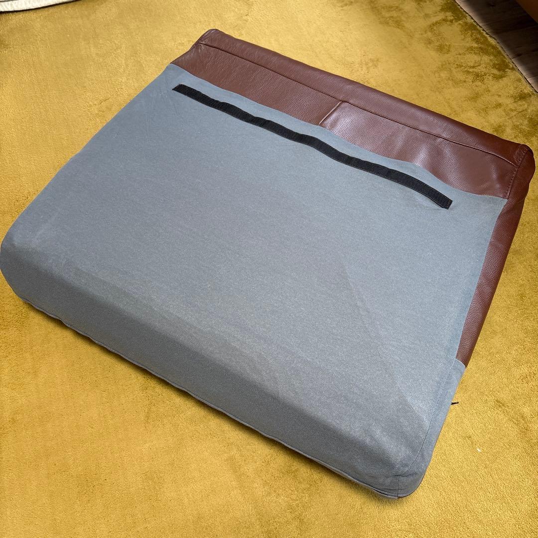 無印良品　革張りフェザーソファ