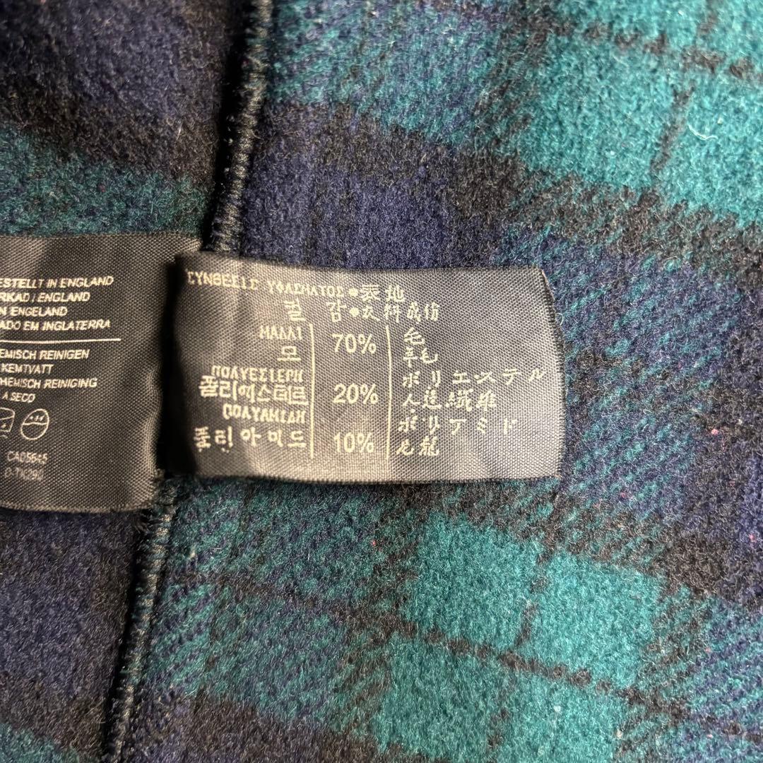 美品✨グローバーオール ダッフルコート 英国製 チェック ブラック 40 L