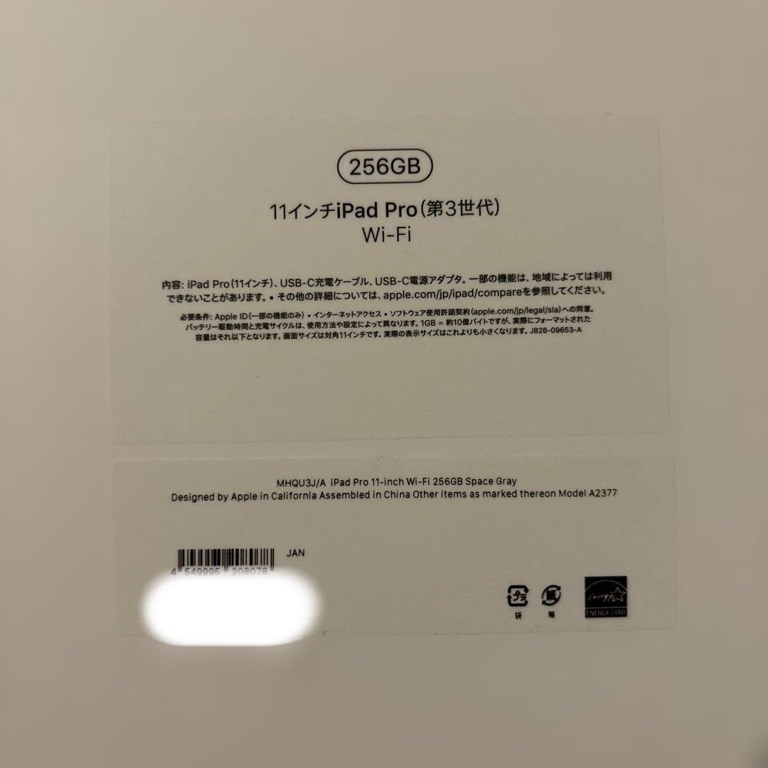 iPad Pro 11インチ 256GB Wi-Fi Apple Pencil付