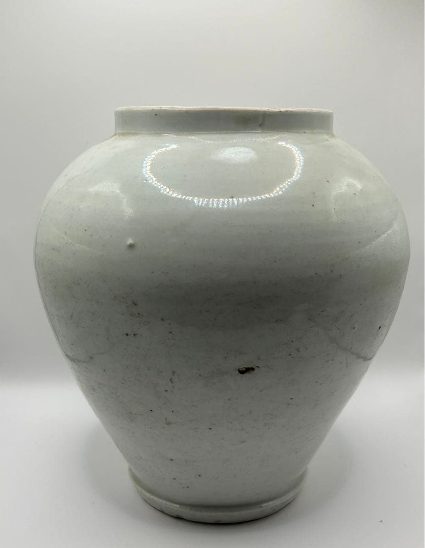 李朝　白磁　大壺　アンティーク　送料込み0308