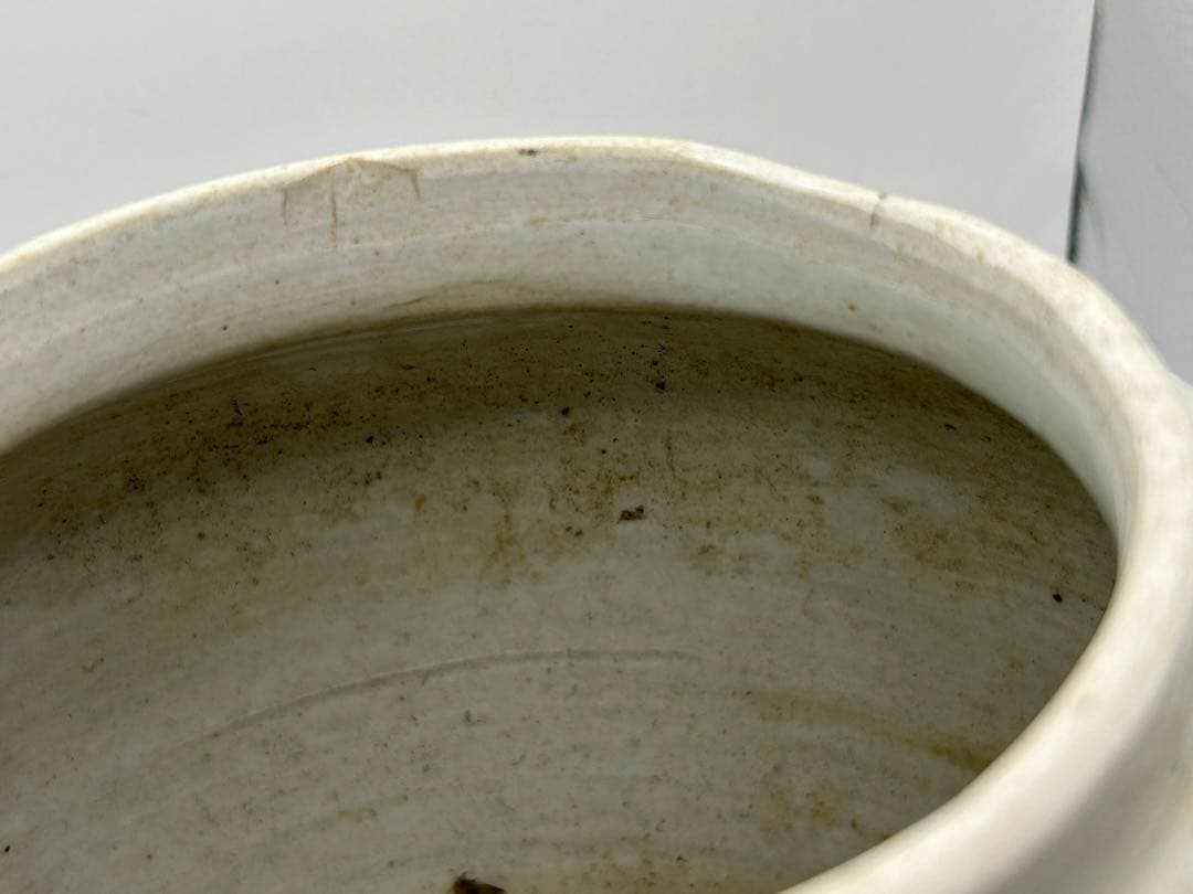 李朝　白磁　大壺　アンティーク　送料込み0308