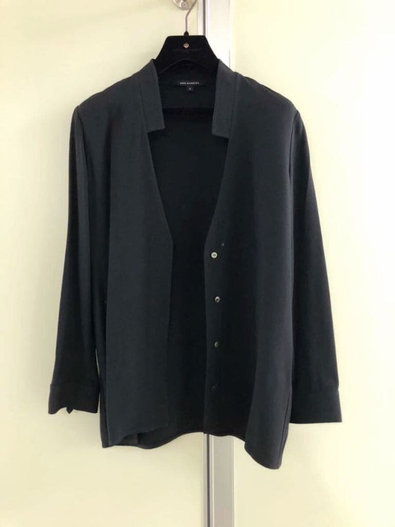 【WES GORDON】BLACK V-neck ette SHIRT