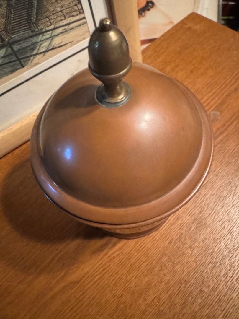 アンティーク 銅製 タバコ入れ 蓋付き