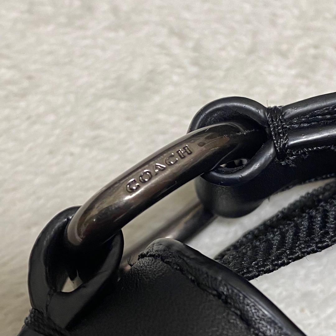 らむ！美品　コーチ ショルダーバッグ　 レザー 黒 グラハム　F78147