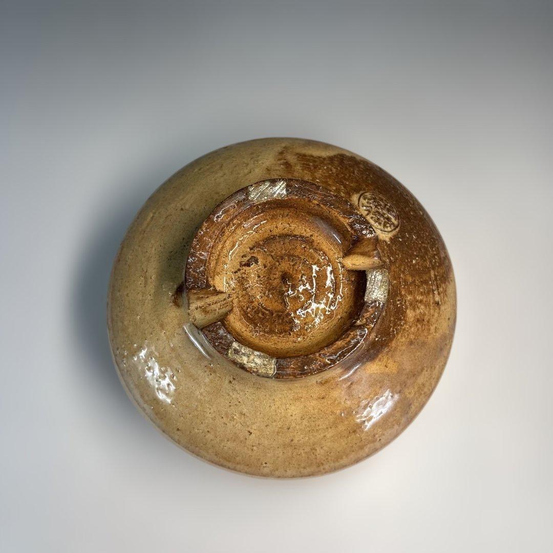 【中古品】十二代坂倉新兵衛造　萩四方茶碗（共箱）