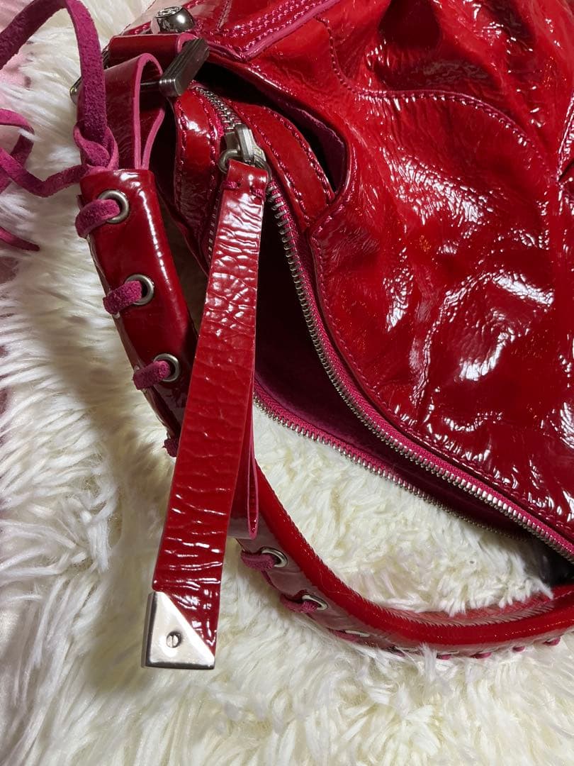 最終価格　FRANCESCO BIASIA パテントレザーバッグ　タグ付き未使用