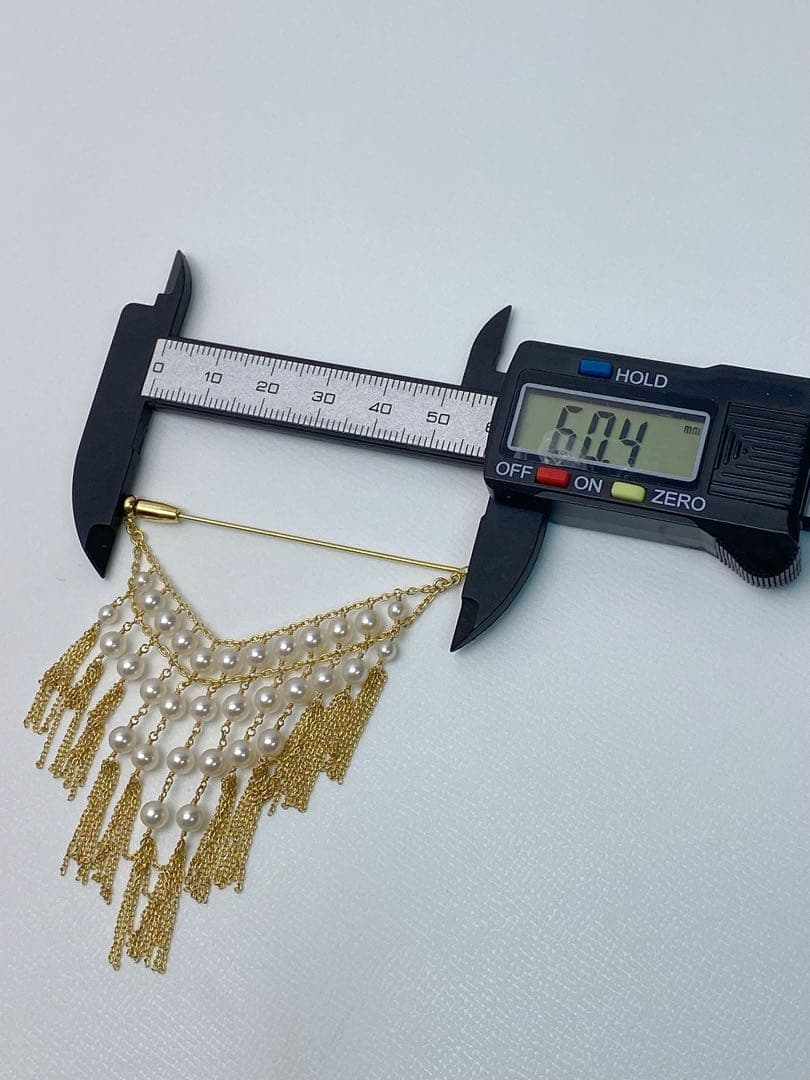 極美品 K18 本真珠 パール ブローチ ゴージャス 9.23g