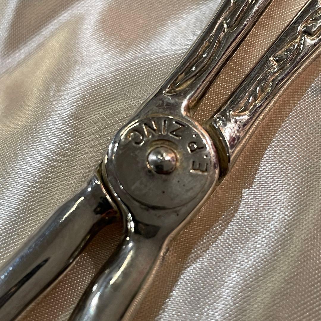 シルバープレート フォーク型トング 23.5cm サーバー サラダトング