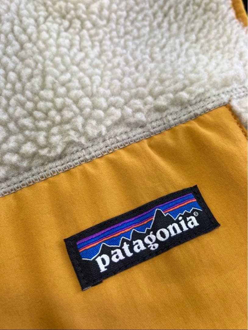 パタゴニア クラシックレトロX フリースベスト Mサイズ　クリーム/イエロー
