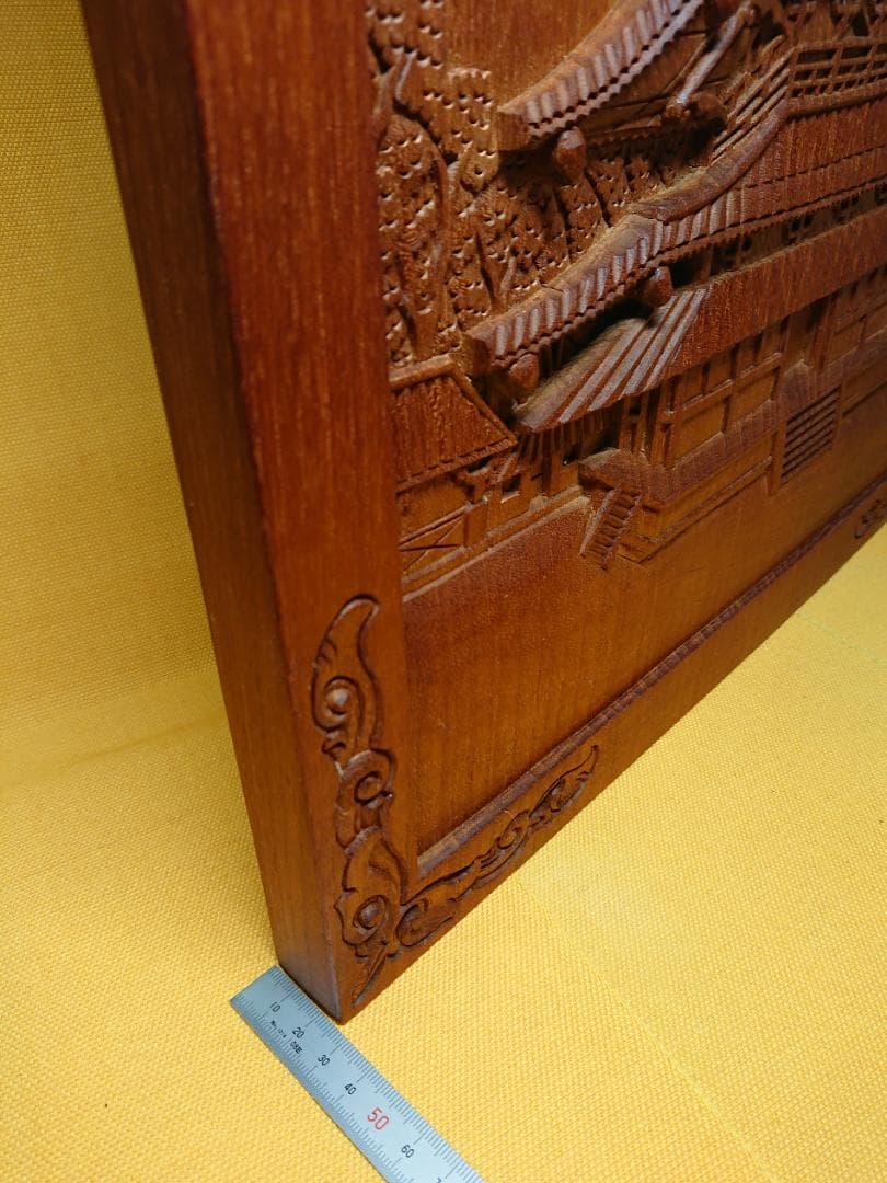 【美品】五重塔　仏教美術　木彫　置物　インテリア　工芸品　美術品　A2867