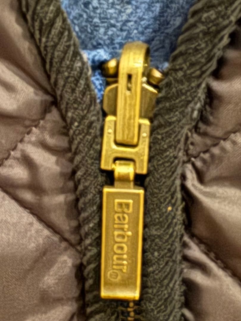 Barbourフロントジップ キルティング ライナー ベスト バブアー 英国