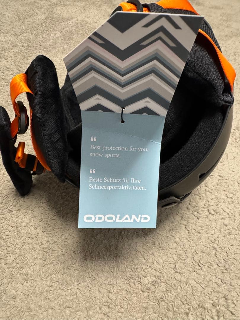 Odoland 子供用スキースノボヘルメット ゴーグル付きXSサイズ ブラック