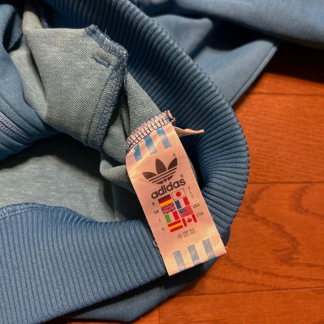 80s 90s old adidas トラックジャケット Lサイズ 水色