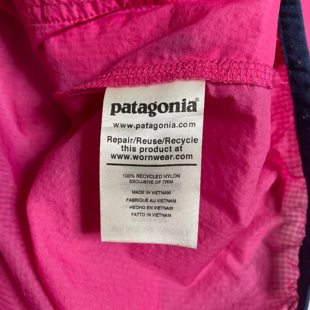 patagonia ピンク フーディニ　スナップT プルオーバー M