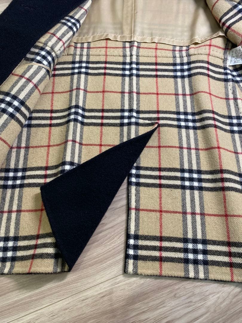 【バーバリー】ダブルフェイス　コート　36 ブラック