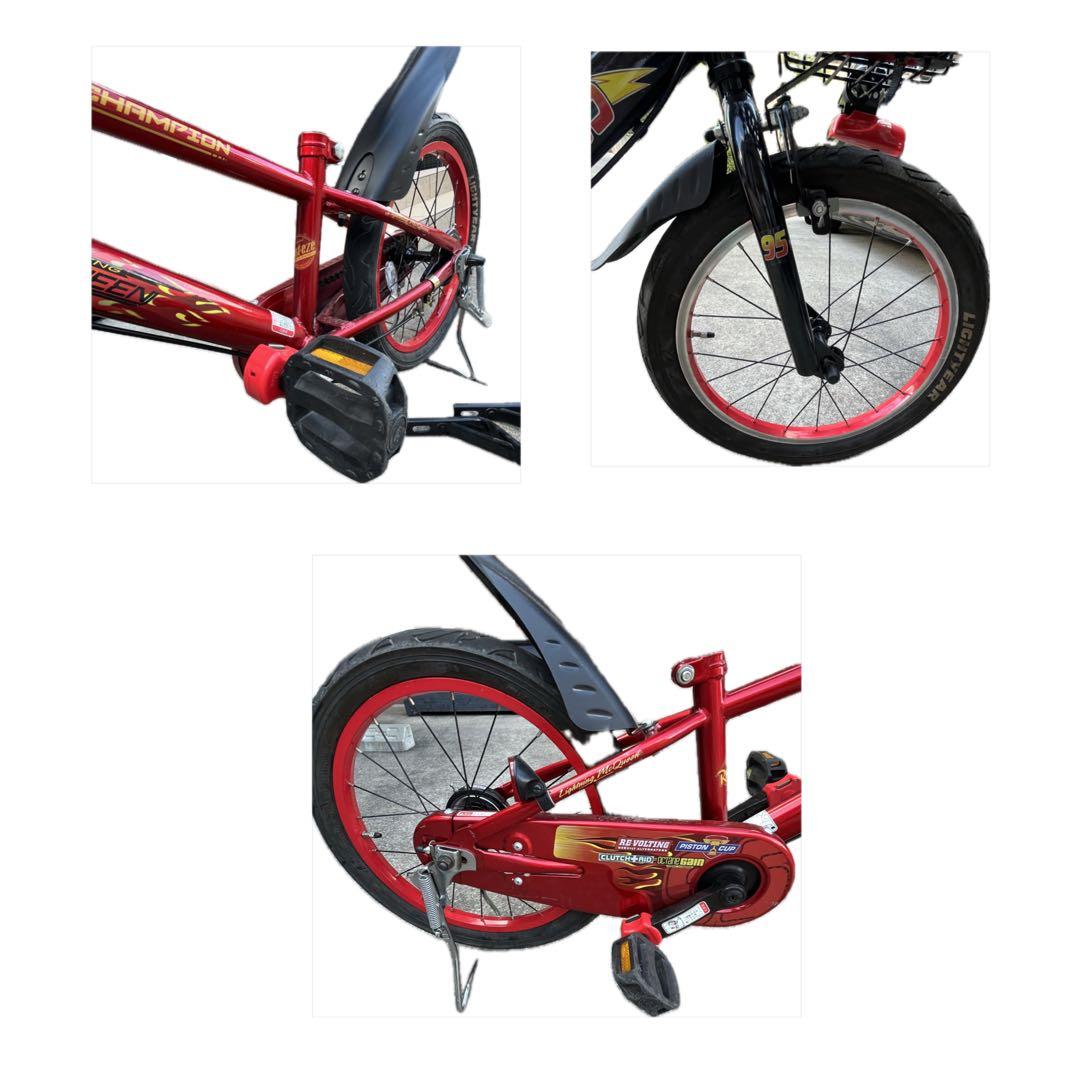 子供用自転車.バスケット付.ディズニー.カーズ.18インチ.ヘルメット新品未使用