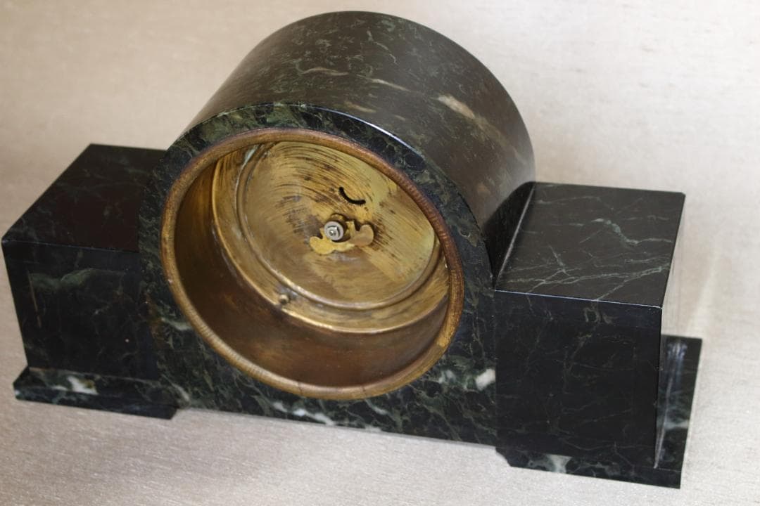 アンティーク 時計 大理石 骨董 ゼンマイ時計