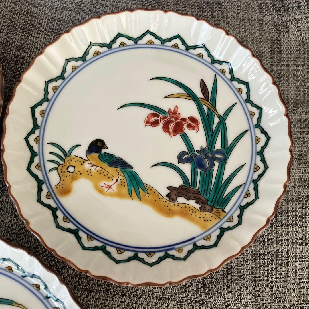 九谷焼　赤地健　和皿　5枚　絵がわり