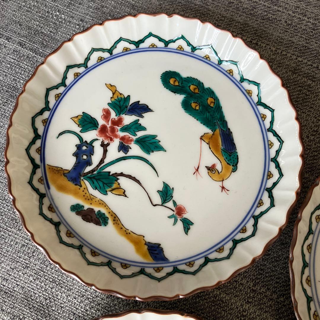 九谷焼　赤地健　和皿　5枚　絵がわり