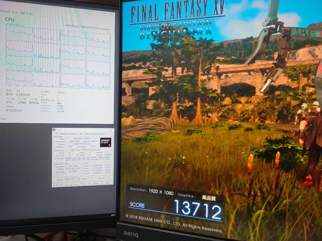 動作品 AMD Ryzen 7 9800X3D Socket AM5 CPU