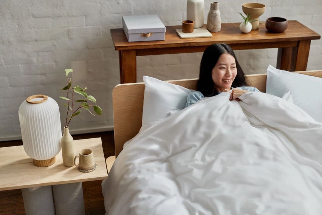 koala オールシーズン　ベッドリネン　掛け布団カバーセット　ダブル　ホワイト