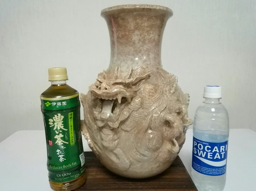 【希少】骨董 壺 龍神パワー 二対の龍神様