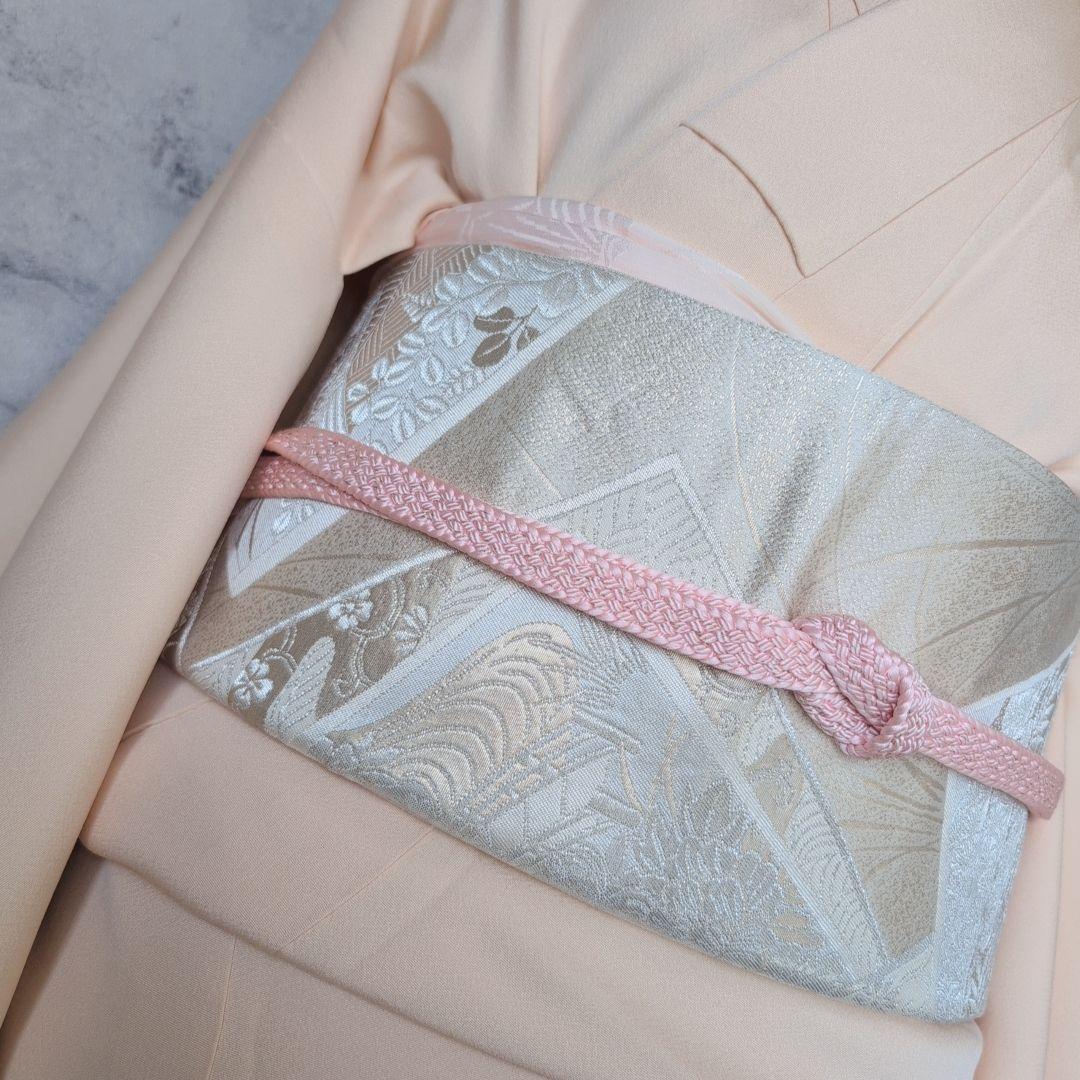 訪問着　フルセット　着物　正絹　加賀友禅　松坂屋　花梅　祝い事　O2