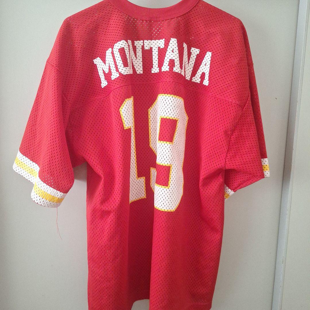 希少 90s USA製 NFL チーフス ジョー・モンタナ ジャージ L 赤