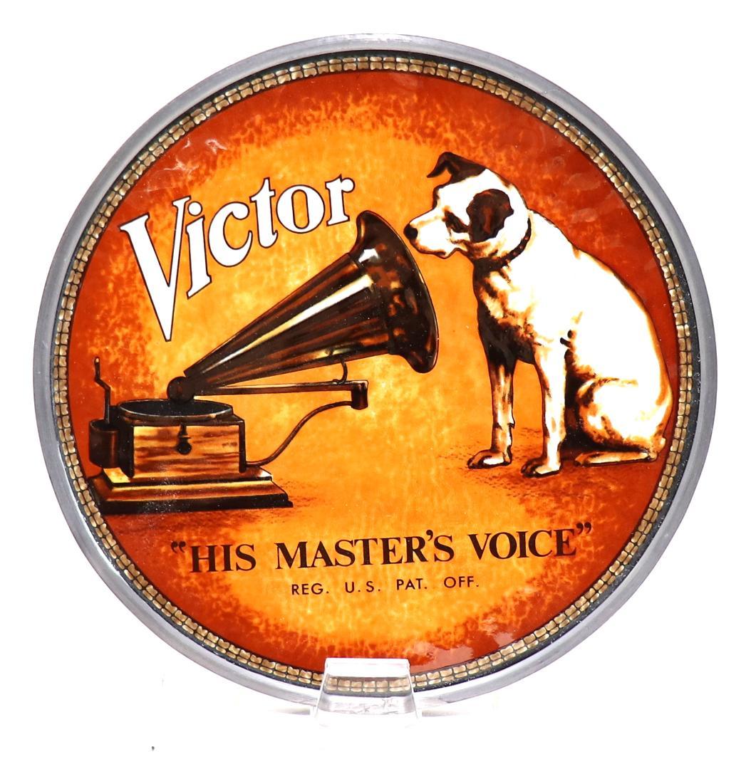 フランシス・バラウド ニッパー犬 ヴィンテージステンドグラス 箱付き ビクター