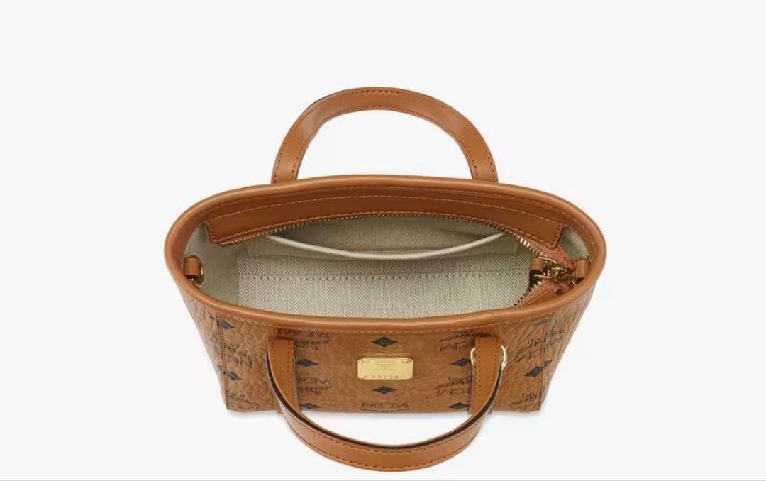 yuriMCMブラウンロゴプリントハンドバッグToni ショッパーバッグ2