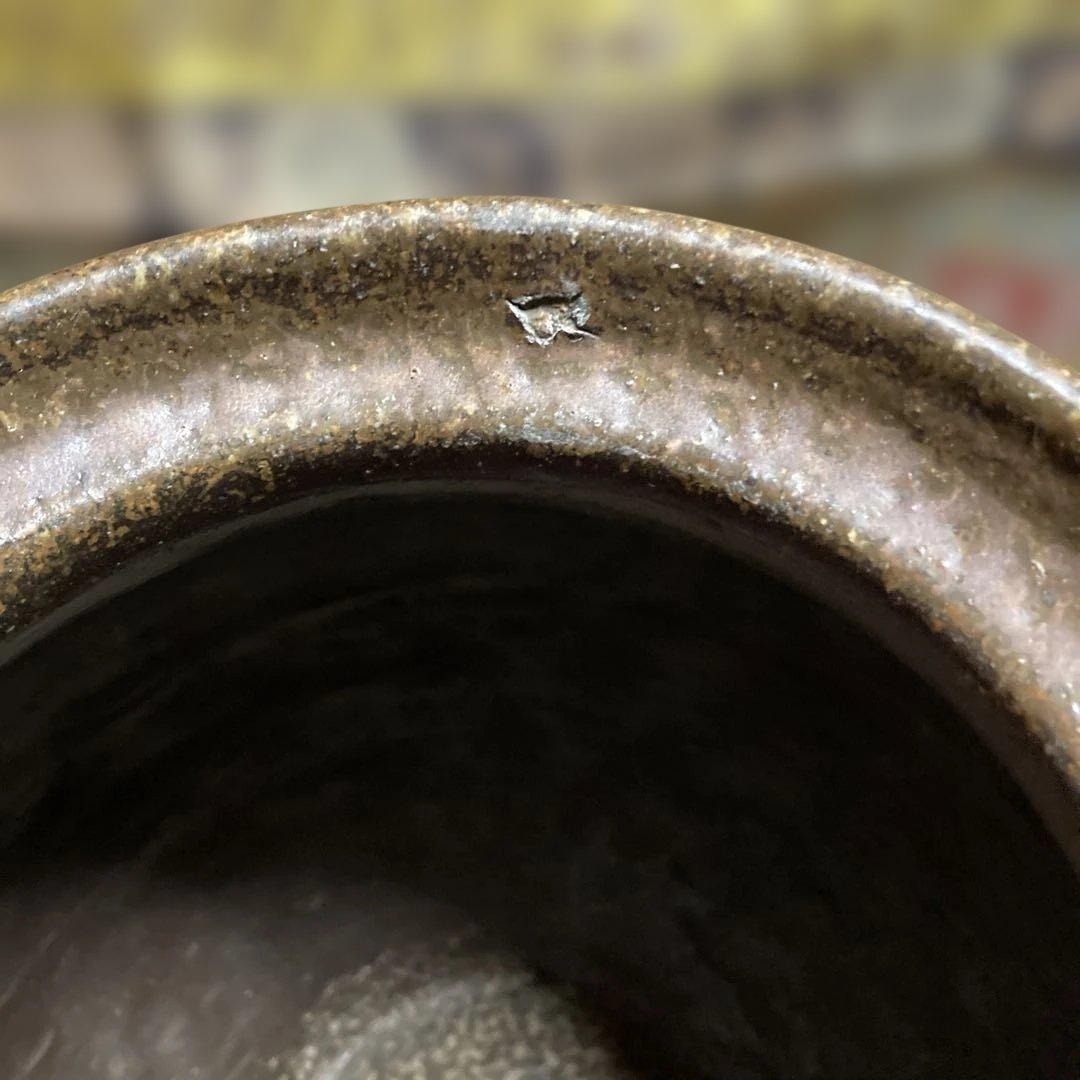 江戸時代　常滑焼壺　花器￼高27.5×径27.5×口17.5×底￼14.5cm