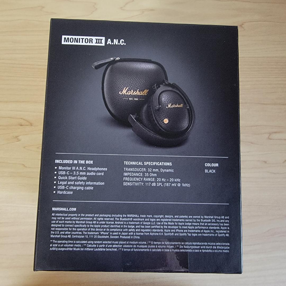 【ほぼ新品】Marshall Monitor III A.N.C.