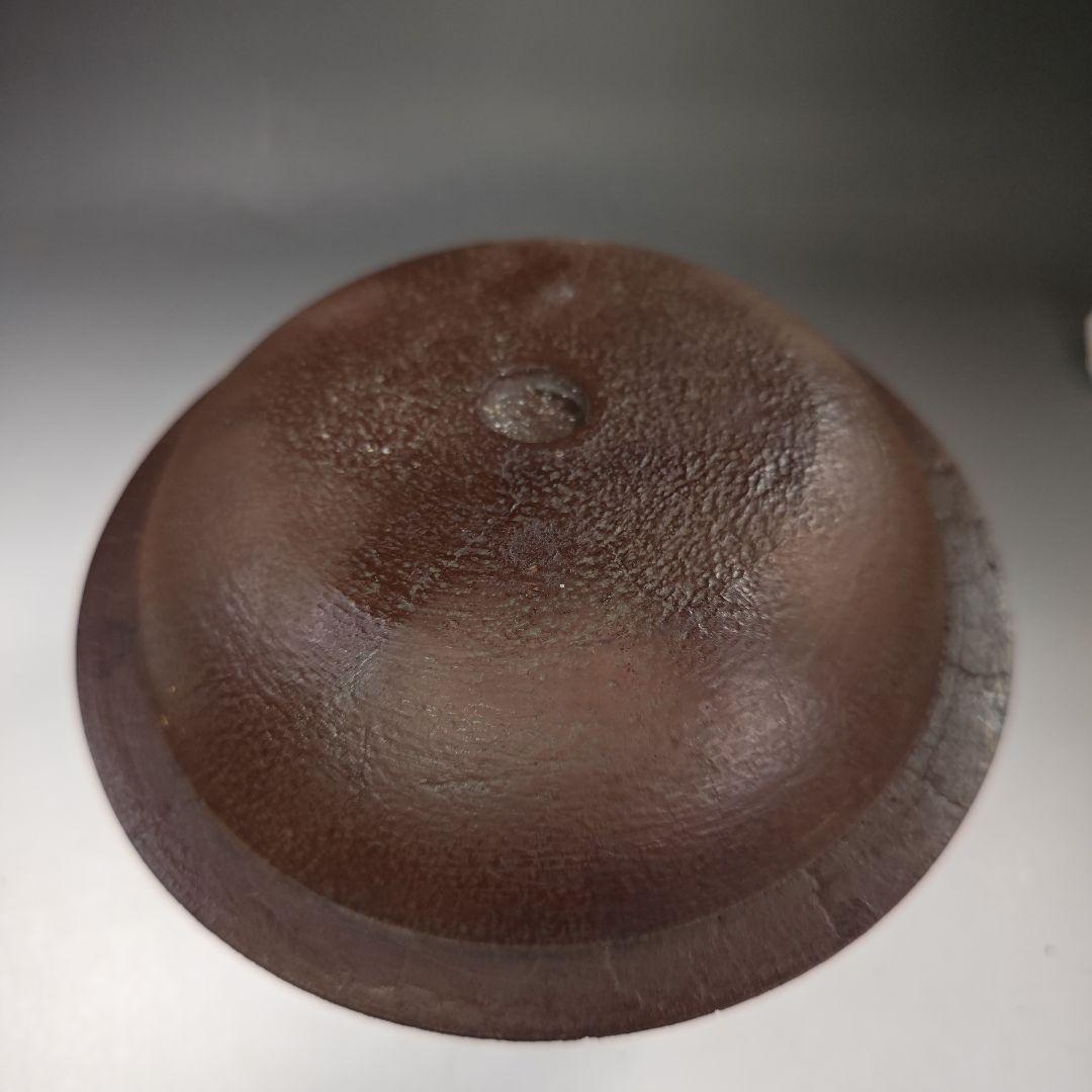 イ623 茶釜『釜師　菊地正直』『淡々斎好　唐松地紋　鶴首釜　銀独楽摘み　共箱』