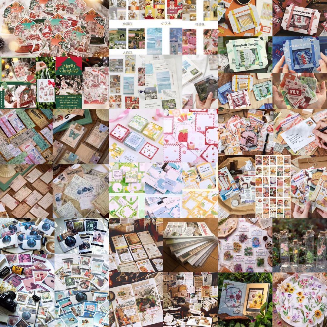 海外文具特大まとめ売り1●新品●コラージュ素材大量★大容量セット